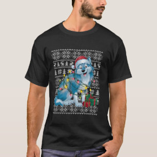 Xmas Sweater Style Santa Hat Arctic Wolf Chris