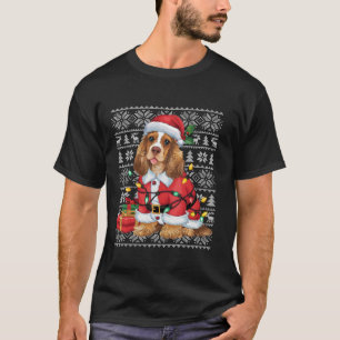 Xmas Sweater Style Ugly Santa Cocker Spaniel Dog C