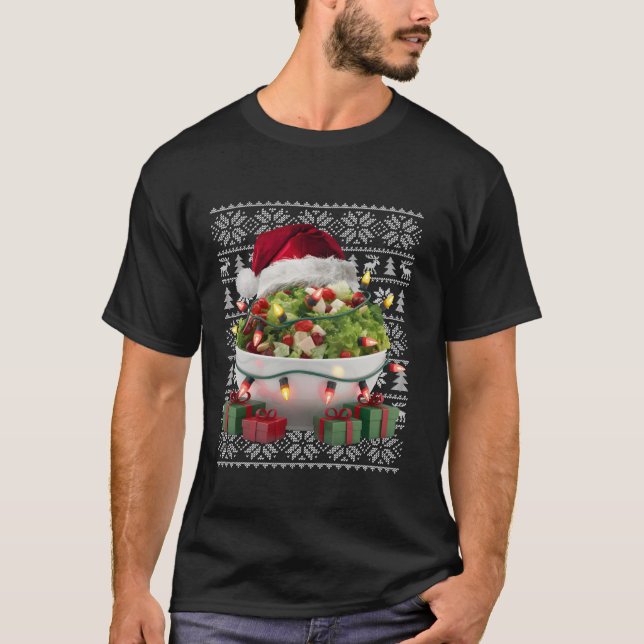 Xmas Sweater Style Ugly Santa Hat Salad Navidades (Anverso)