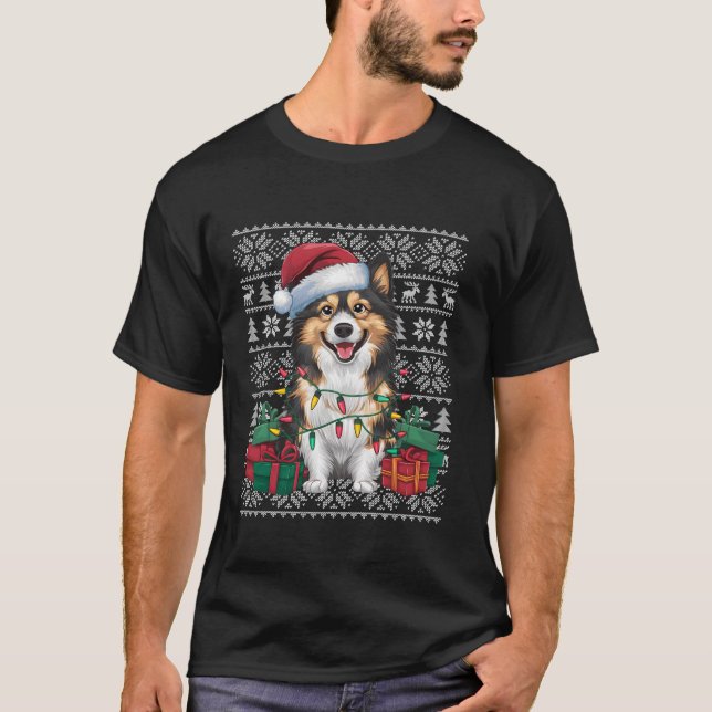 Xmas Sweater Style Ugly Santa Tamaskan Dog Christi (Anverso)