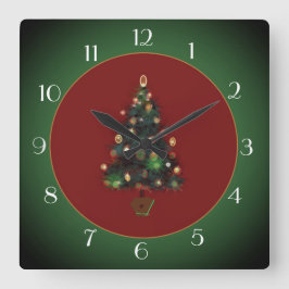 XmasTree decorativo /Green rojo > reloj de Navidad