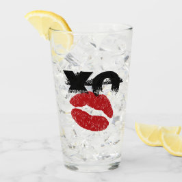 XO XO me besa Glass retro / Fiestas divertidos beb