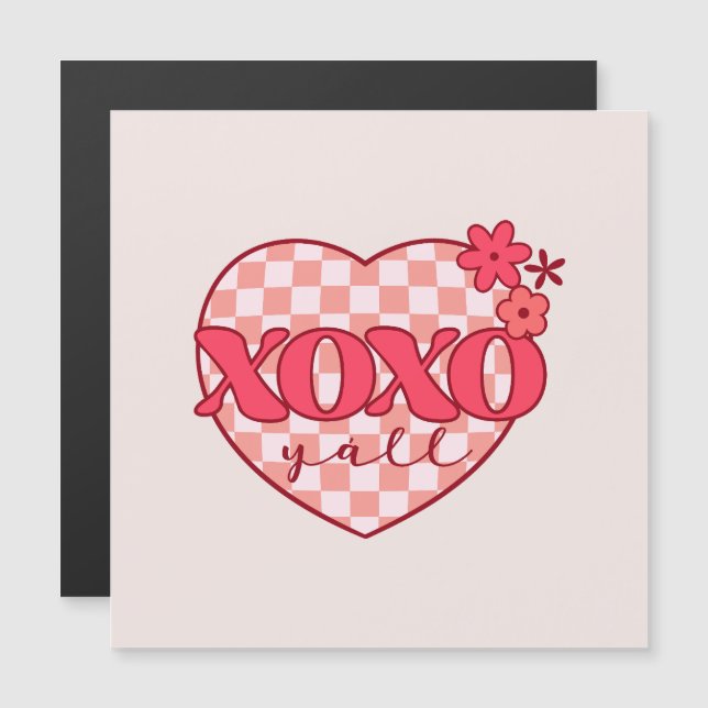 XOX | Corazón rosa dulce y amoroso (Anverso/Reverso)