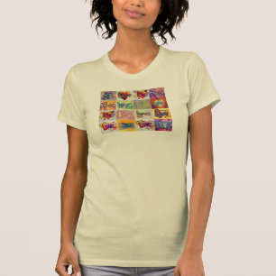 XOXO Ama a los Camisetas de arte de mosaicos