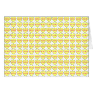 XOXO Amarillo Candy Hearts El día de San Valentín 