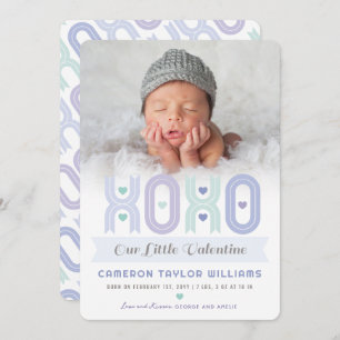 XOXO Anuncio de nacimiento de niño foto de San Val