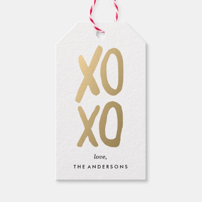 XOXO en blanco | Etiquetas de regalo (Anverso)