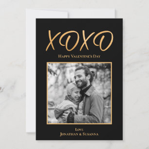 XOXO Feliz tarjeta de festividad de San Valentín