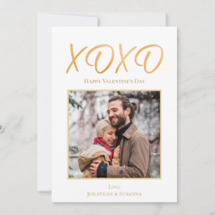 XOXO feliz tarjeta de vacaciones de San Valentín