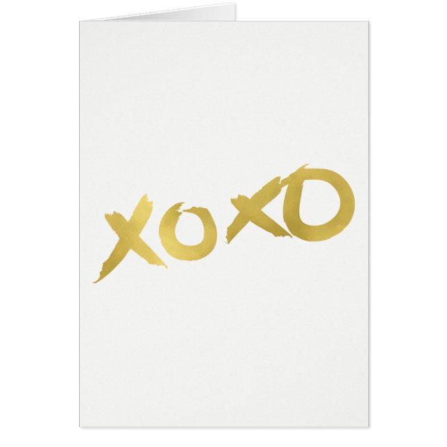 XOXO Oro Brillante Moderno Falso Laminado Brillant (Frente)
