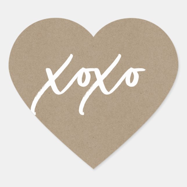 xoxo Pegatina en forma de corazón (Anverso)