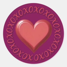 XOXO Pegatinas de Corazón