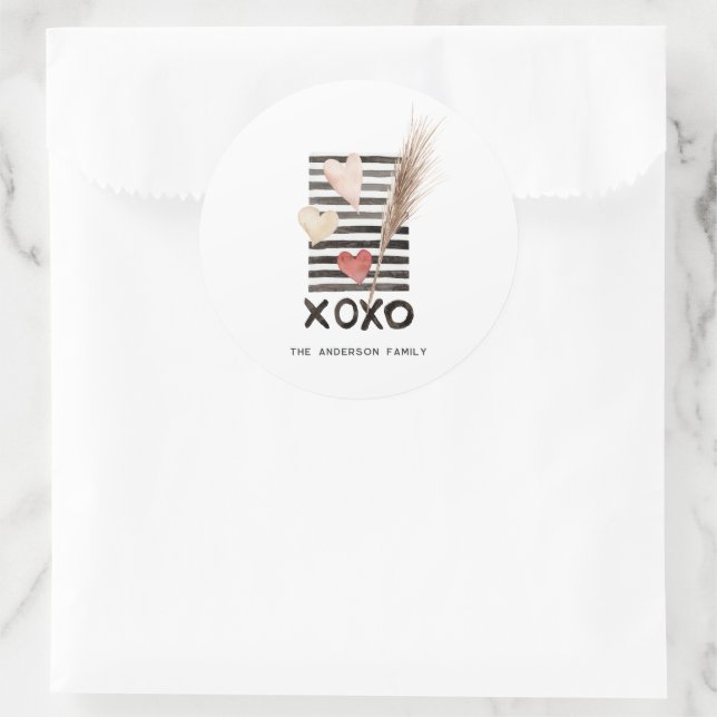 XOXO | Pegatinas modernas para el Día de San Valen (Bolso)