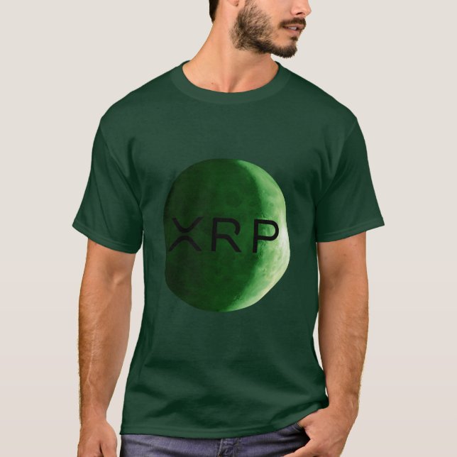 XRP, camiseta verde oscuro de la luna de la (Anverso)