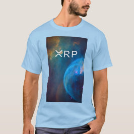 xrp, ondulación, camiseta del azul del arte