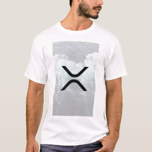 xrp, ondulación, camiseta del logotipo del agua