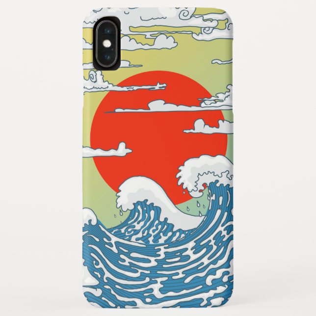 XS Max Funda para iPhone Case-Mate de olas japonesas (Reverso)