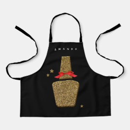 XS Nail SALON delantal - Esmalte de uñas dorado ne