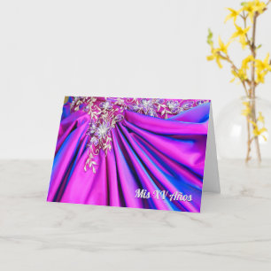 XV Tarjeta de agradecimiento de quinceañera