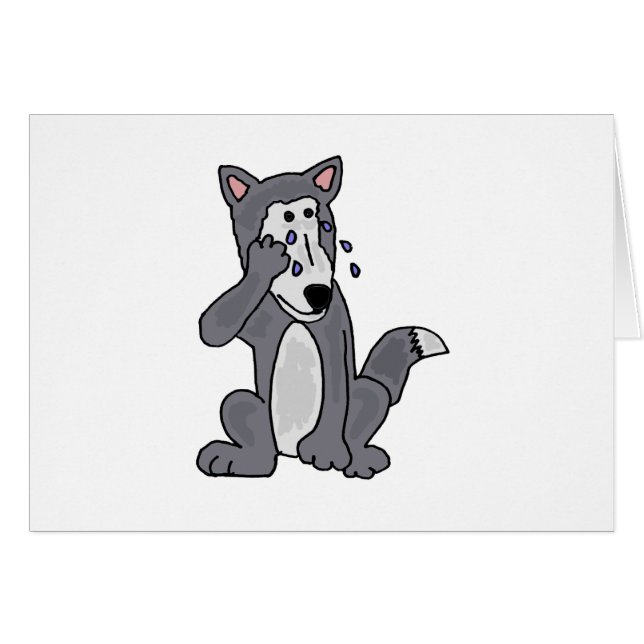 XX dibujo animado gritador del lobo (Anverso (Horizontal))