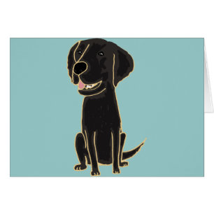 XX dibujo animado negro lindo de Labrador