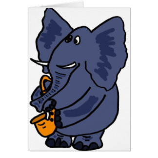 XX elefante que toca el saxofón
