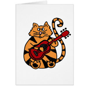 XX gato que juega diseño de la guitarra