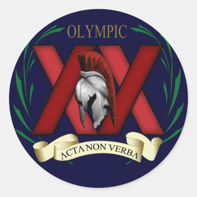 XX Pegatina en azul (Anverso)