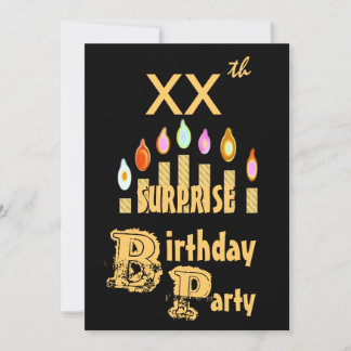 XX SORPRESA Invitación a fiesta de cumpleaños - OR