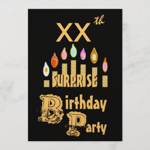 XX SORPRESA Invitación a fiesta de cumpleaños - OR