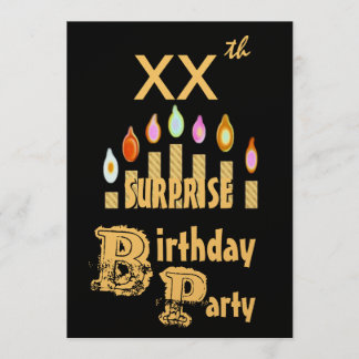 XX SORPRESA Invitación a fiesta de cumpleaños - OR