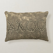 XXOO HUGS & KISSES Cojín decorativo en Tan