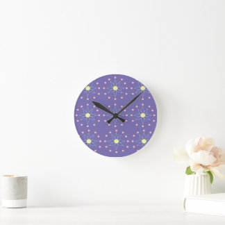 Y2K Estilo floral Patrón de trazo reloj de pared