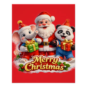 Y a Dave Feliz Navidad Santa póster