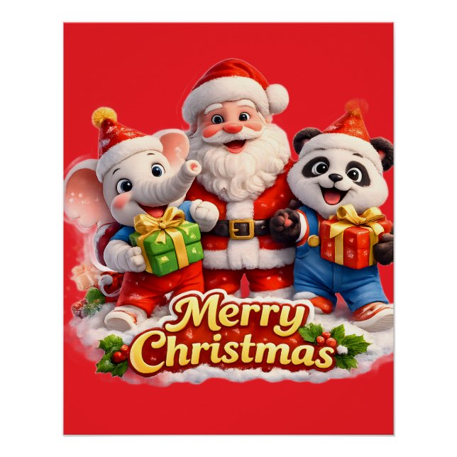 Y a Dave Feliz Navidad Santa póster (Anverso)