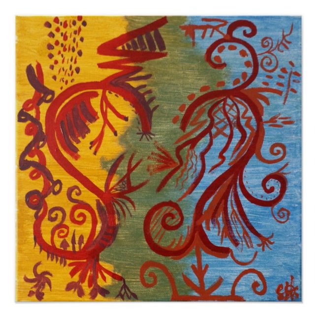 "Y a veces no malentendemos" Poster de arte 20x20 (Anverso)