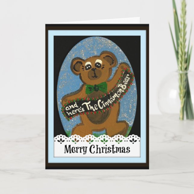 Y aquí está la tarjeta del oso de canela (Anverso)