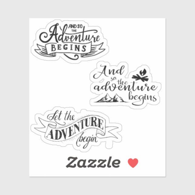 Y Así La Aventura Comienza Con Pegatinas (Hoja)