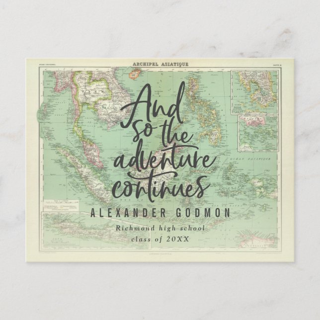 Y así la aventura continúa la invitación (Anverso)