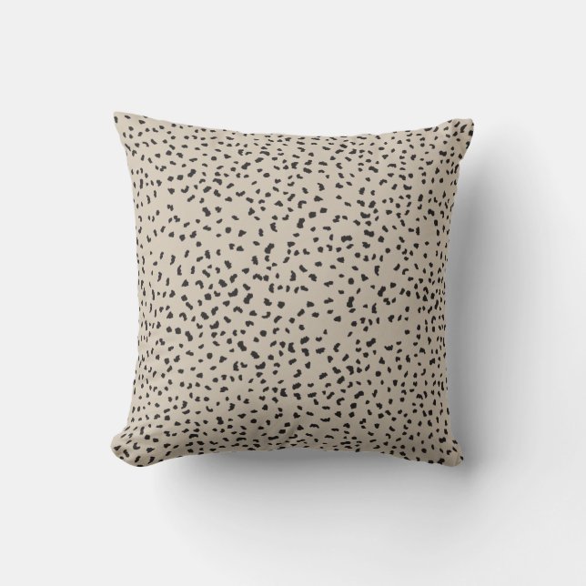 Y beige almohada manchada Dalmatian negro (Anverso)