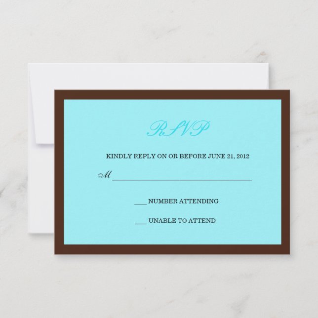 y Brown Wedding RSVP (Anverso)