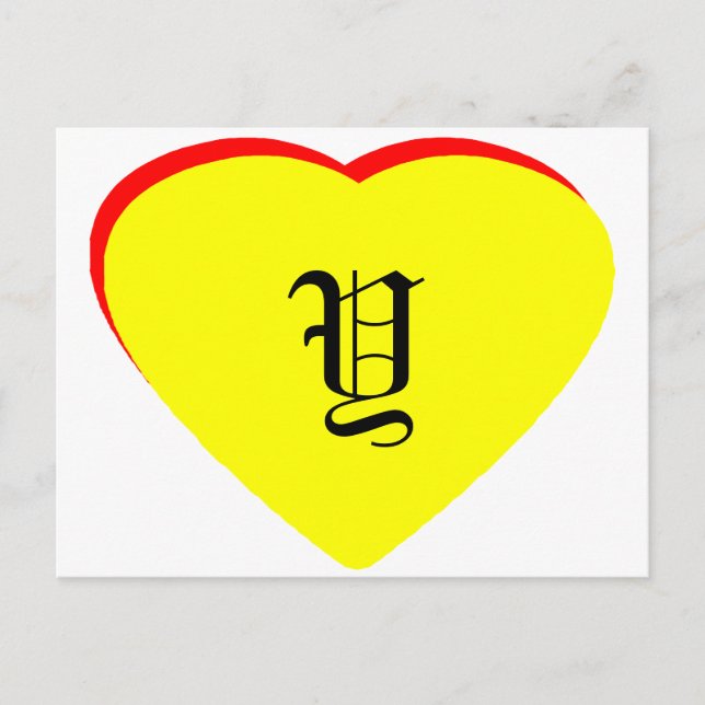 "Y" Corazón Boda Roja Amarilla Invitación al MUSEO (Anverso)
