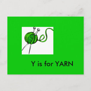 "Y" es para la tarjeta volátil del alfabeto yarn