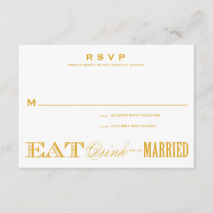 Y ESTAR CASADO RSVP 3.5 x 5