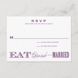 Y ESTAR CASADO   RSVP 3.5 x 5