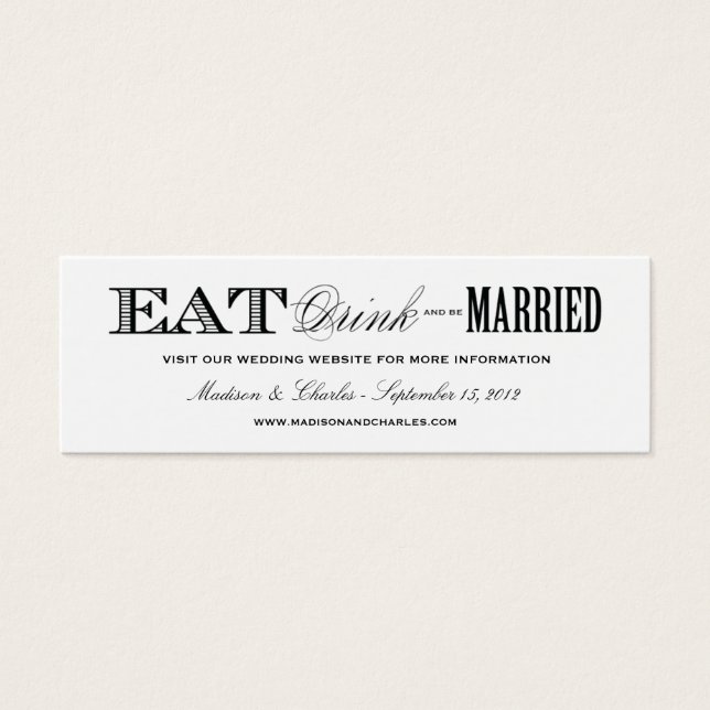 Y ESTAR CASADO | TARJETAS DE SITIO WEB BODAS (Frente)