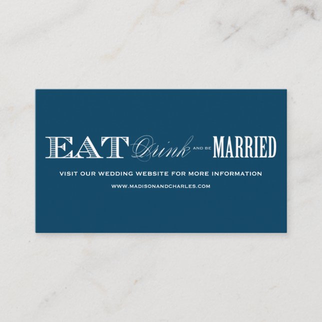 Y ESTAR CASADO | TARJETAS DE SITIO WEB BODAS (Anverso)