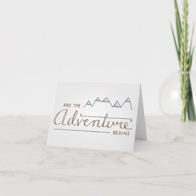 Y la aventura comienza tarjetas de nota (Anverso)