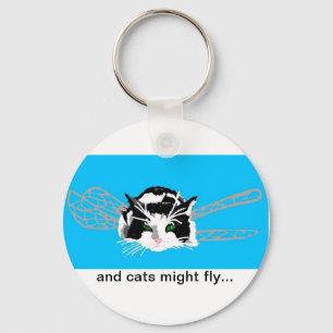 y los gatos pudieron volar… Llavero