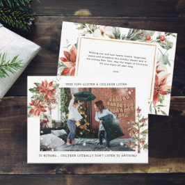 Y los niños escuchan | Graciosa tarjeta fotográfic